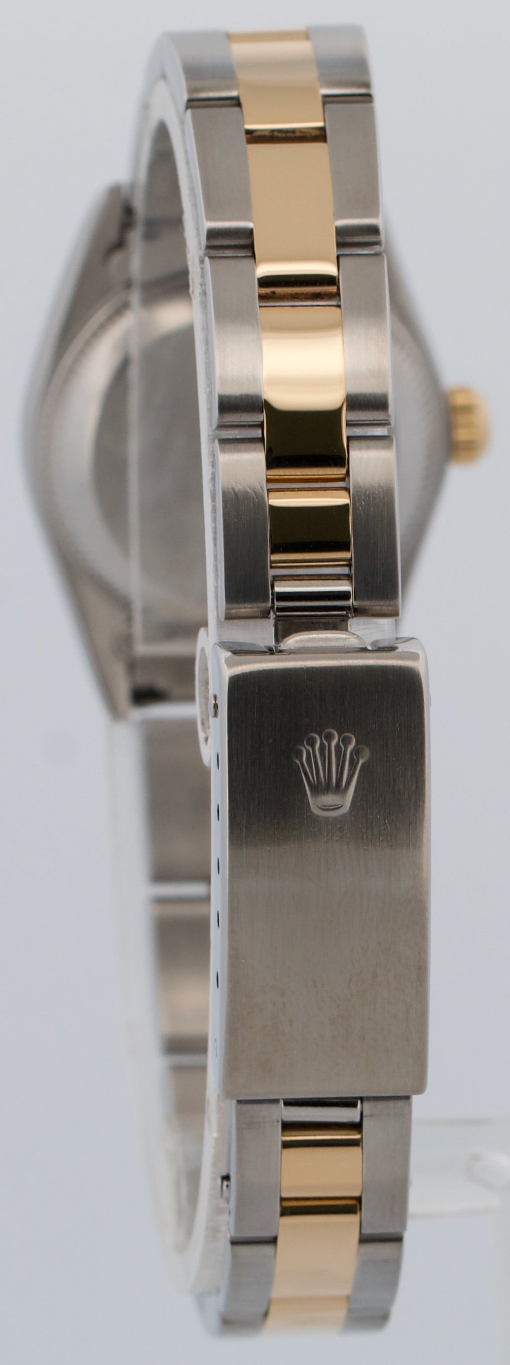 Rolex Oyster Perpetual 24mm CHAMPAGNE 18K Yellow Gold OYSTER Steel 76193 BOX