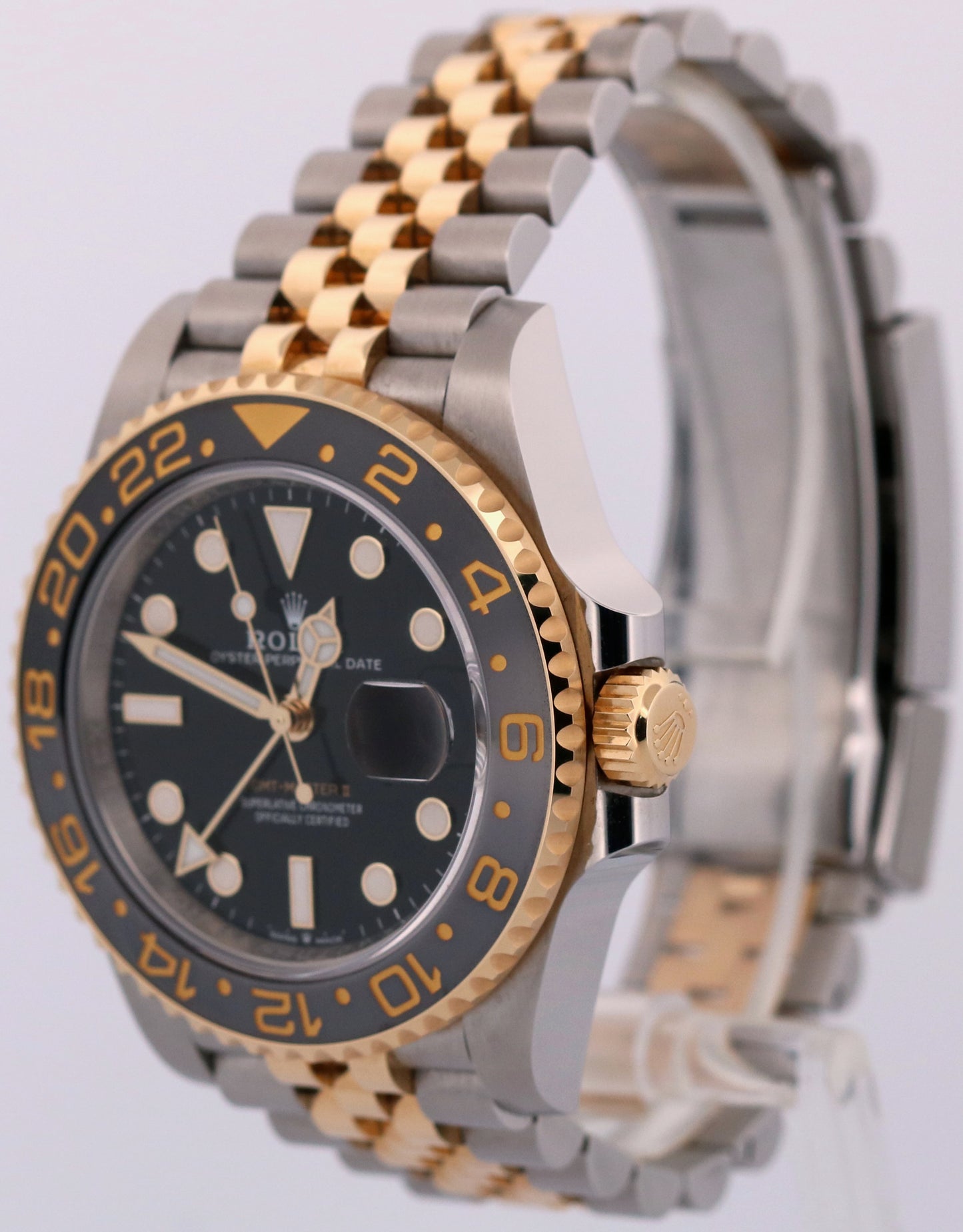 2025 PAPERS Rolex GMT-Master II BLACK 18K Gold JUBILEE Steel 126713 GRNR BOX