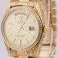 Rolex Day-Date President 36mm Champagne 18K Yellow Gold BARK Watch 18038