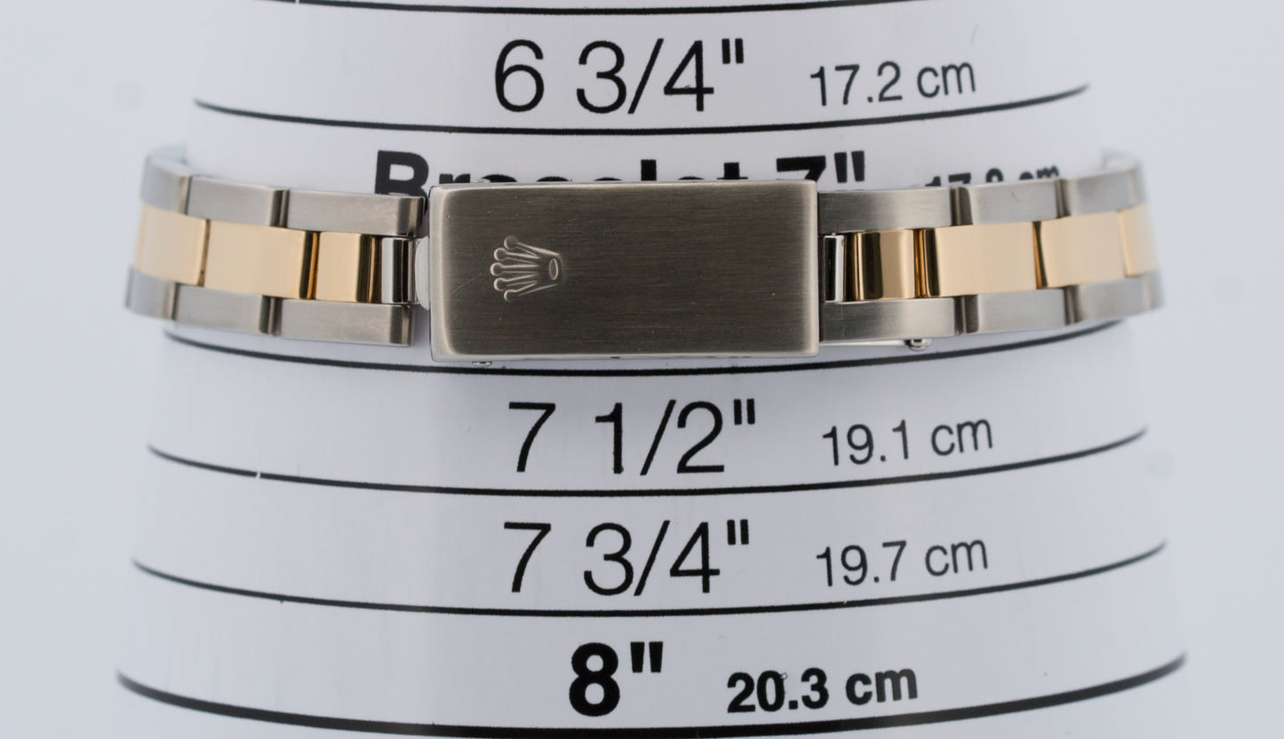 Rolex Oyster Perpetual 24mm CHAMPAGNE 18K Yellow Gold OYSTER Steel 76193 BOX