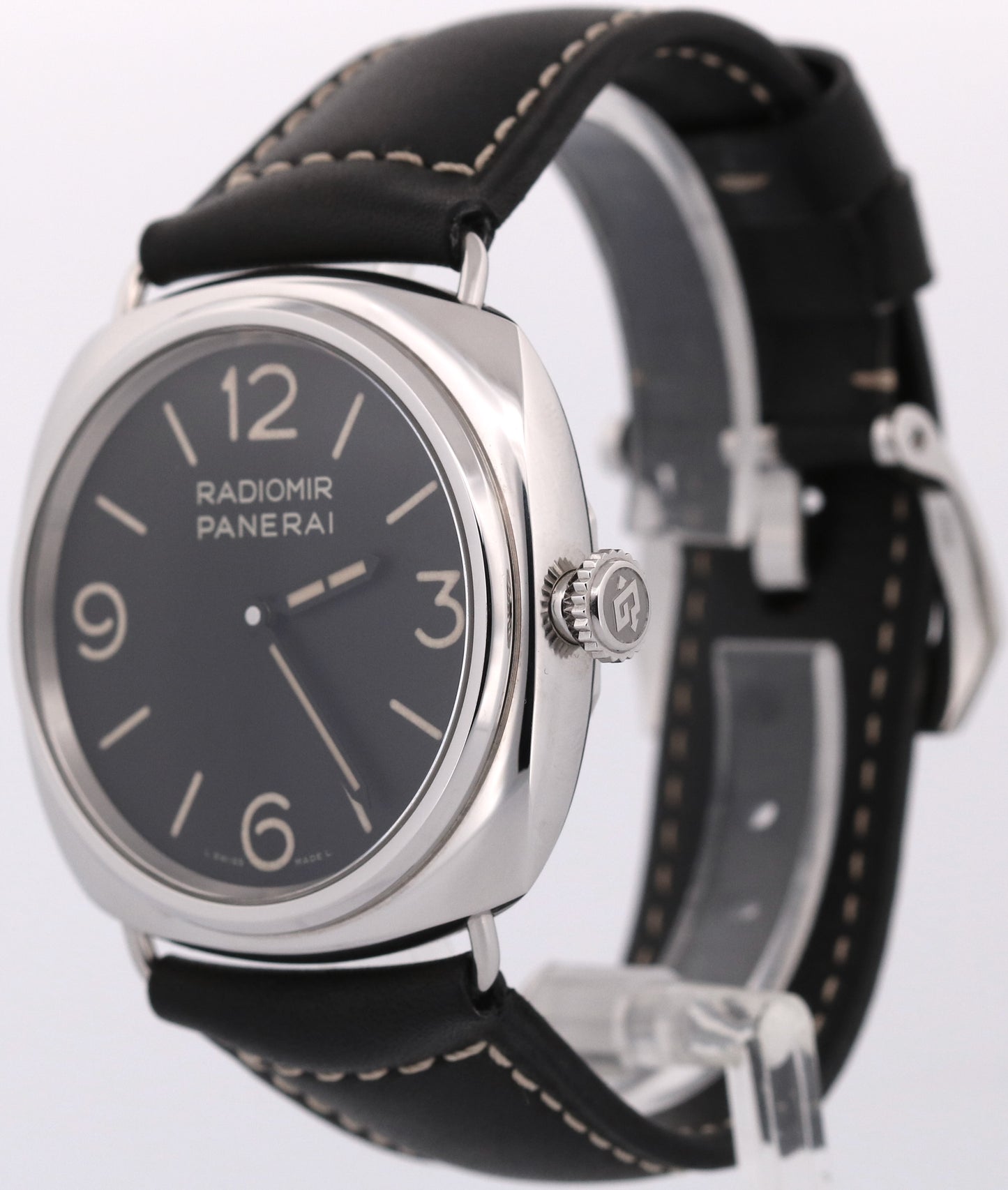 2024 PAPERS Panerai Radiomir PAM 1382 BLACK Leather 45mm Watch PAM01382 BOX