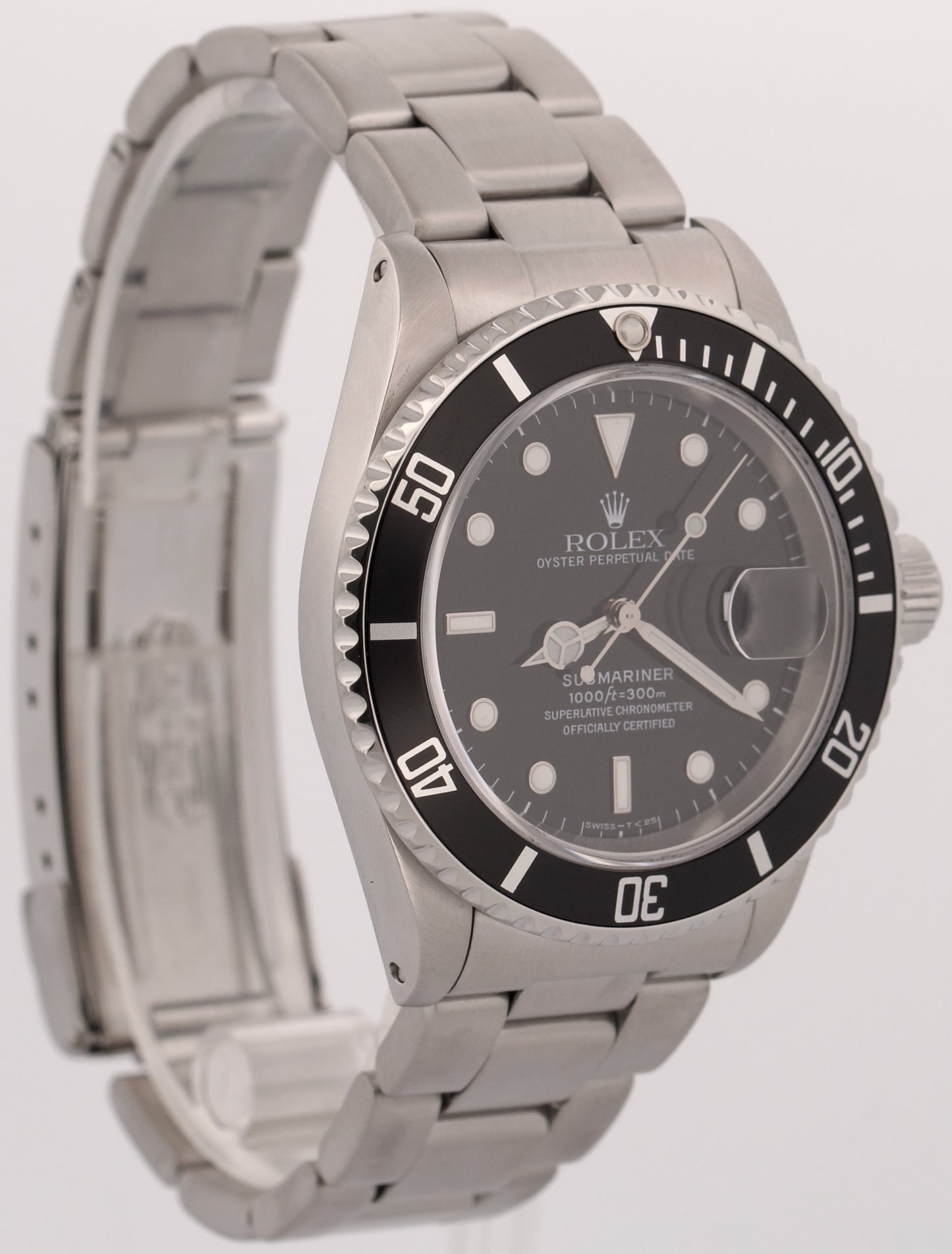 1998 PAPERS Rolex Submariner Date BLACK Stainless Steel 40mm 16610 Oyster BOX