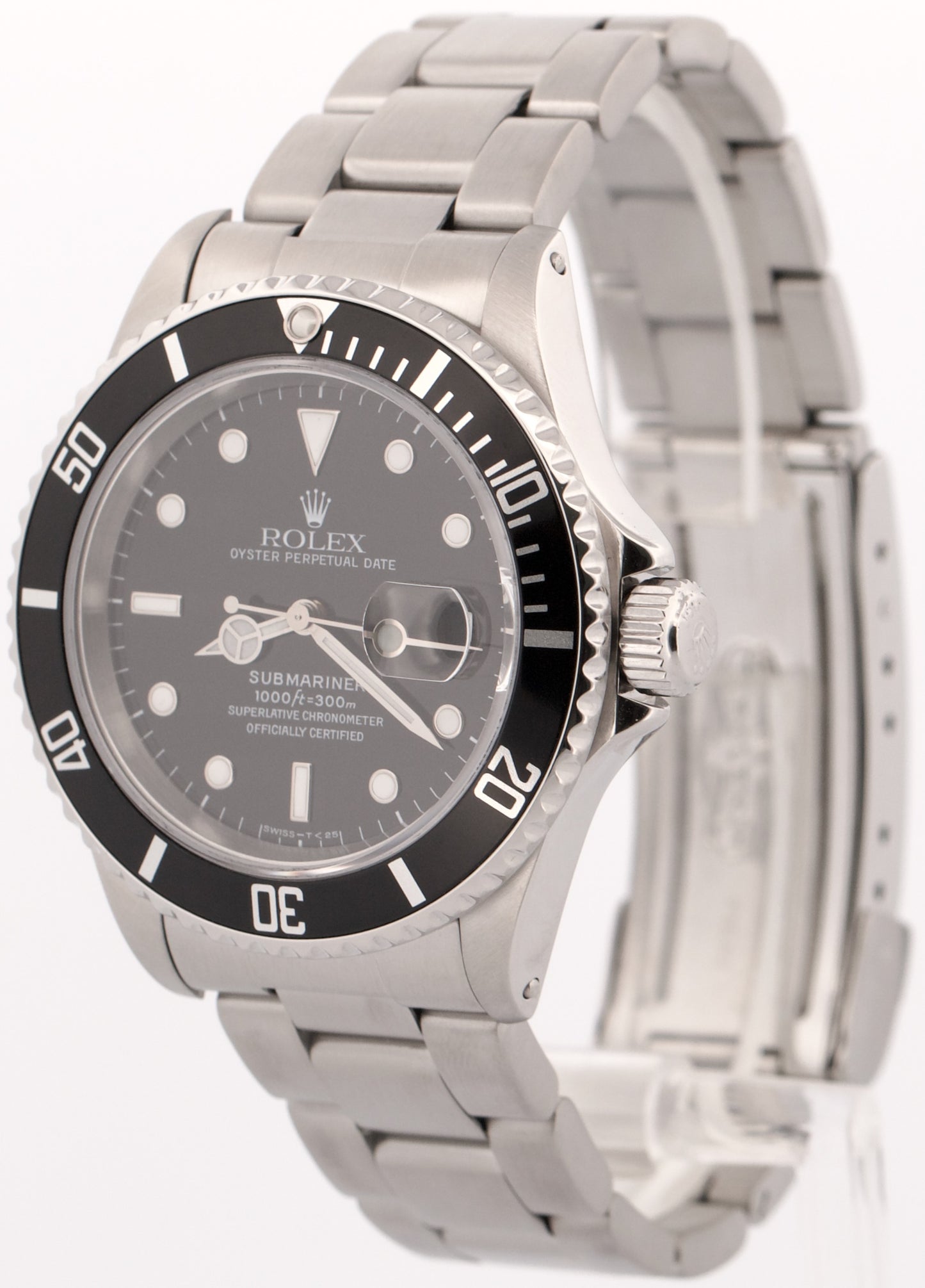 1998 PAPERS Rolex Submariner Date BLACK Stainless Steel 40mm 16610 Oyster BOX