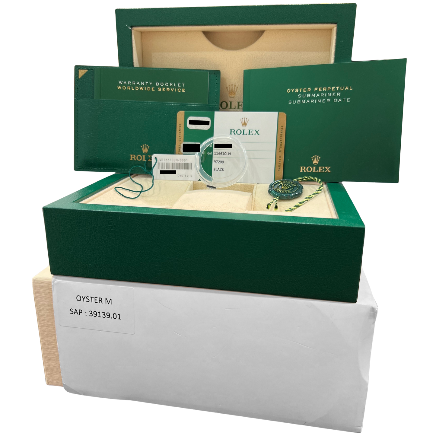 PAPERS Rolex Submariner Date BLACK Stainless Steel 40mm Watch 116610 LN BOX