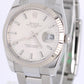 Rolex Oyster Perpetual Date PAPERS Steel Silver 34mm Fluted 115234 Watch BOX