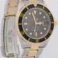 PAPERS Rolex Submariner Date Black SWISS ONLY 40mm Stainless 18K Gold 16613 BOX