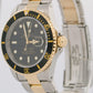 PAPERS Rolex Submariner Date Black SWISS ONLY 40mm Stainless 18K Gold 16613 BOX