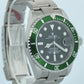 NOS STICKERED PAPERS Rolex Submariner 40mm KERMIT Green NO-HOLES 16610 V BOX
