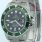 NOS STICKERED PAPERS Rolex Submariner 40mm KERMIT Green NO-HOLES 16610 V BOX