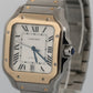 Cartier Santos 39.8mm WHITE Two-Tone 18K Yellow Gold Stainless 4072 W2SA0009