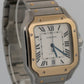 Cartier Santos 39.8mm WHITE Two-Tone 18K Yellow Gold Stainless 4072 W2SA0009