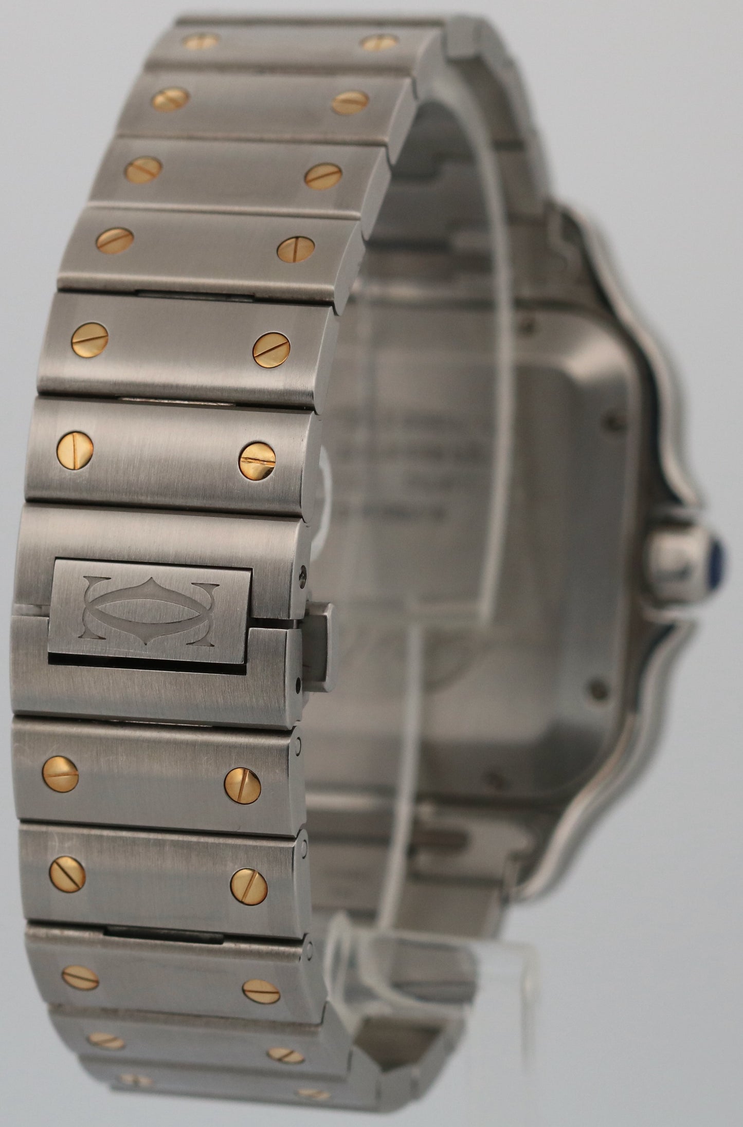 Cartier Santos 39.8mm WHITE Two-Tone 18K Yellow Gold Stainless 4072 W2SA0009