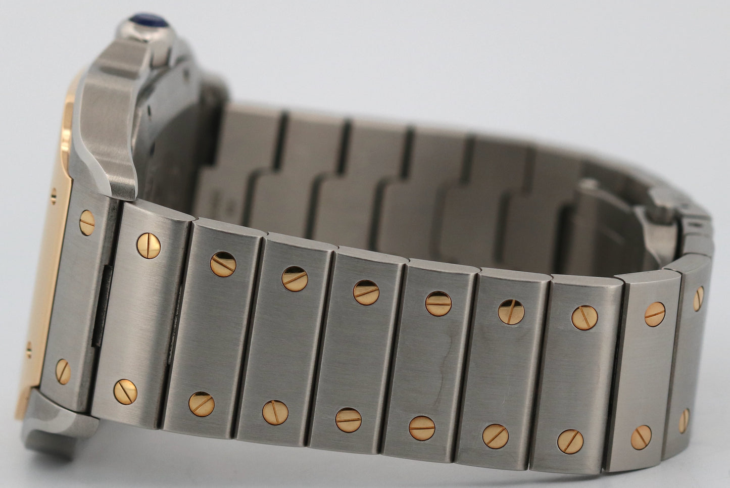 Cartier Santos 39.8mm WHITE Two-Tone 18K Yellow Gold Stainless 4072 W2SA0009