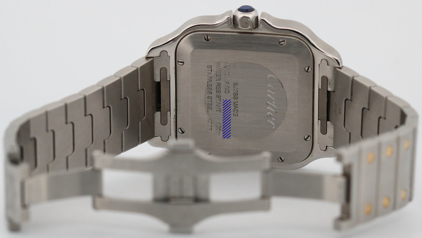 Cartier Santos 39.8mm WHITE Two-Tone 18K Yellow Gold Stainless 4072 W2SA0009