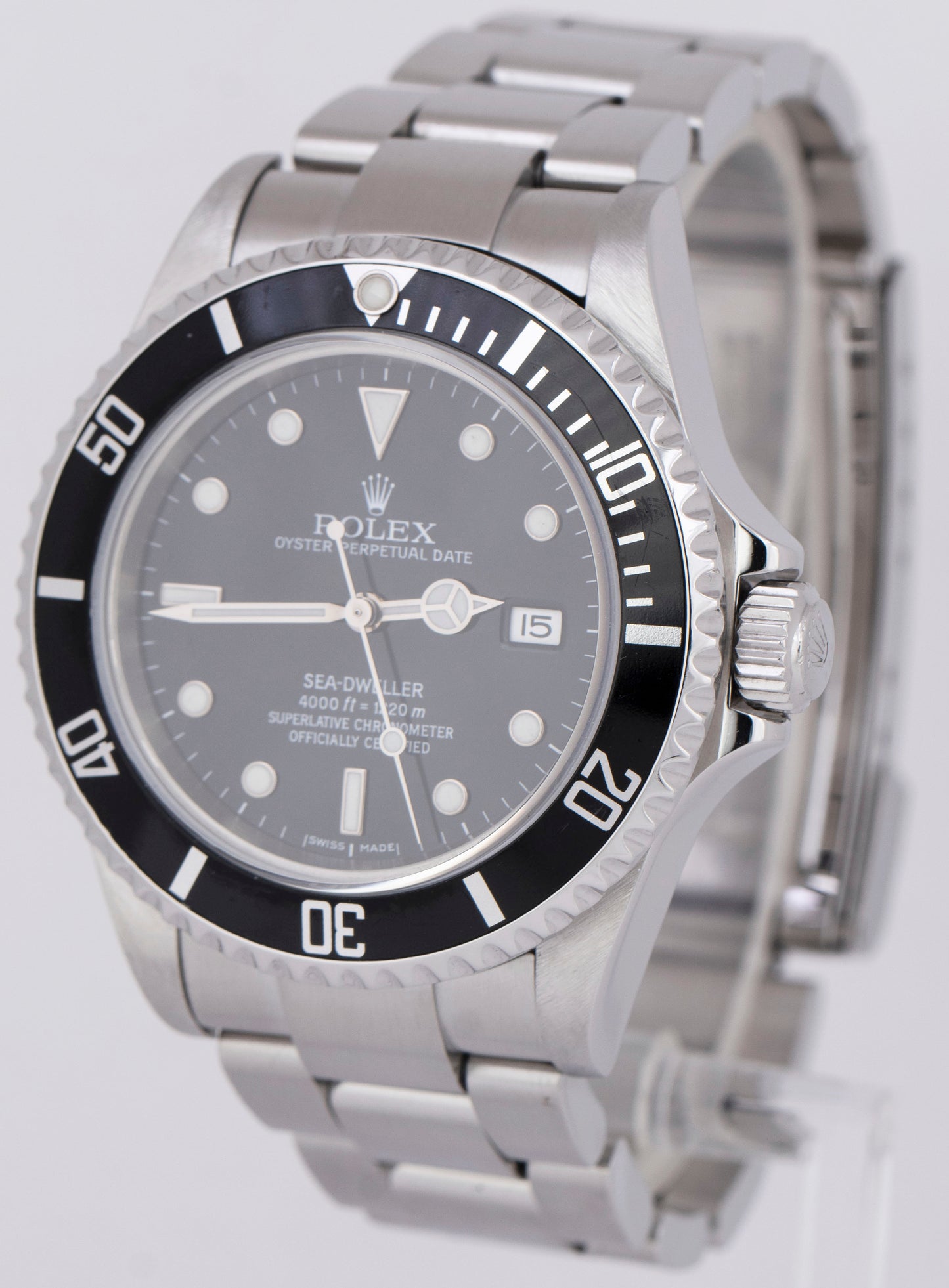 2009 Rolex Sea-Dweller NO-HOLES CASE Stainless 40mm Black Watch 16600 T B+P