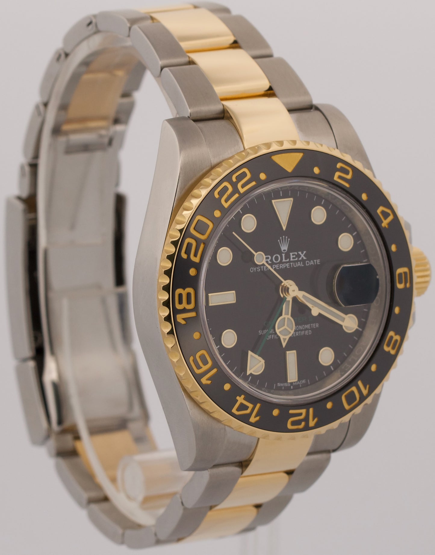 2018 PAPERS Rolex GMT-Master II BLACK Ceramic 18K Gold Steel 40mm 116713 LN BOX