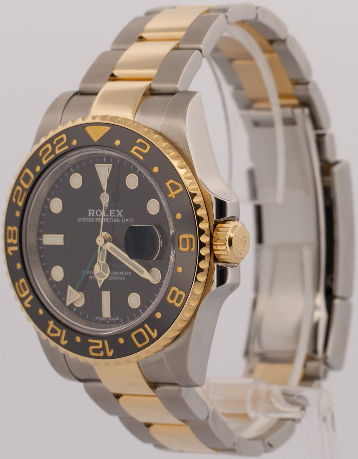 2018 PAPERS Rolex GMT-Master II BLACK Ceramic 18K Gold Steel 40mm 116713 LN BOX