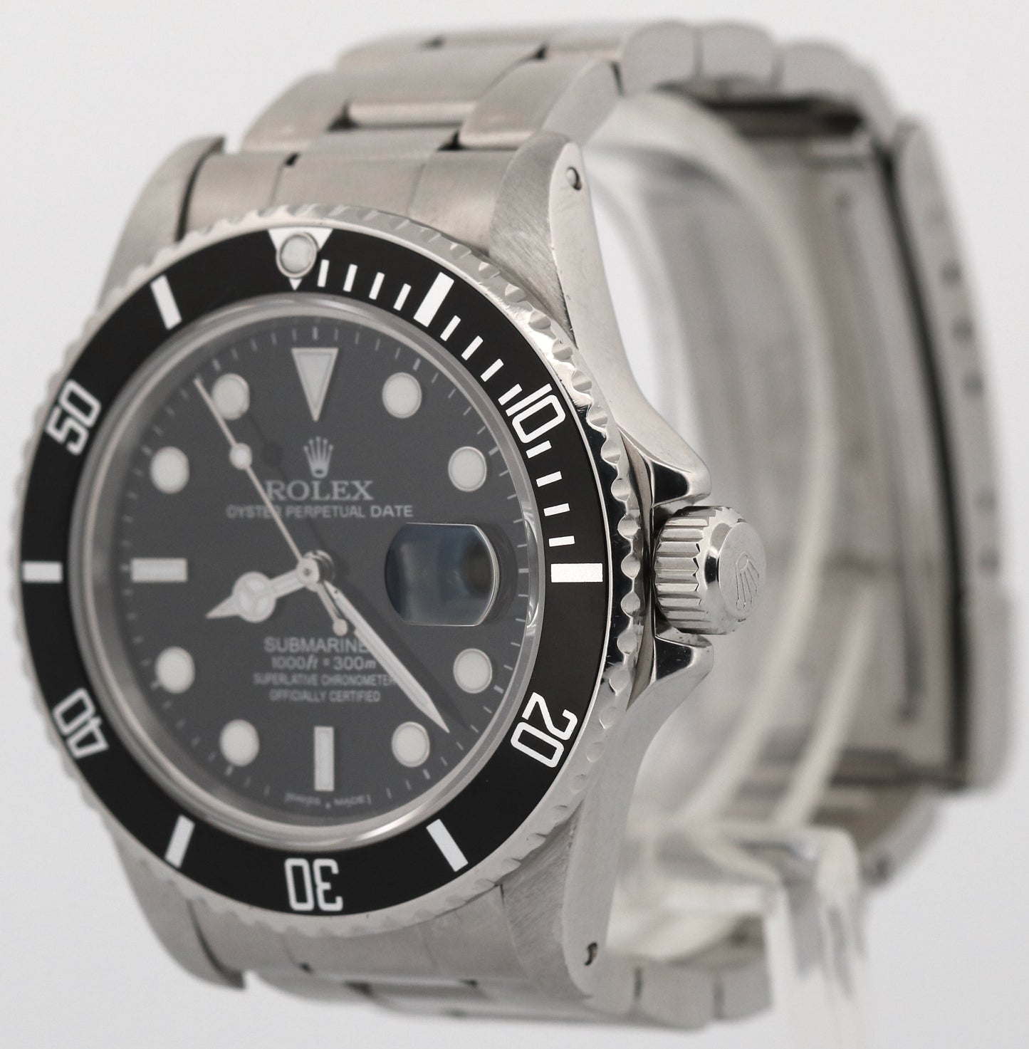 1984 Rolex Submariner Date 40mm BLACK Stainless Steel Oyster Watch 16800