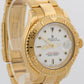 Rolex Yacht-Master 40mm WHITE 18K Yellow Gold Oyster GREEN STICKER Watch 16628