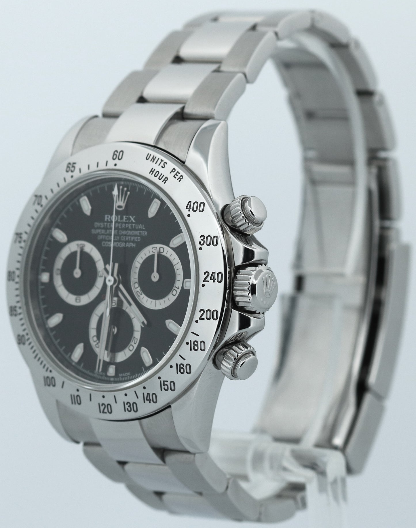 Rolex Daytona Cosmograph BLACK Stainless Steel REHAUT 40mm 116520 Watch BOX