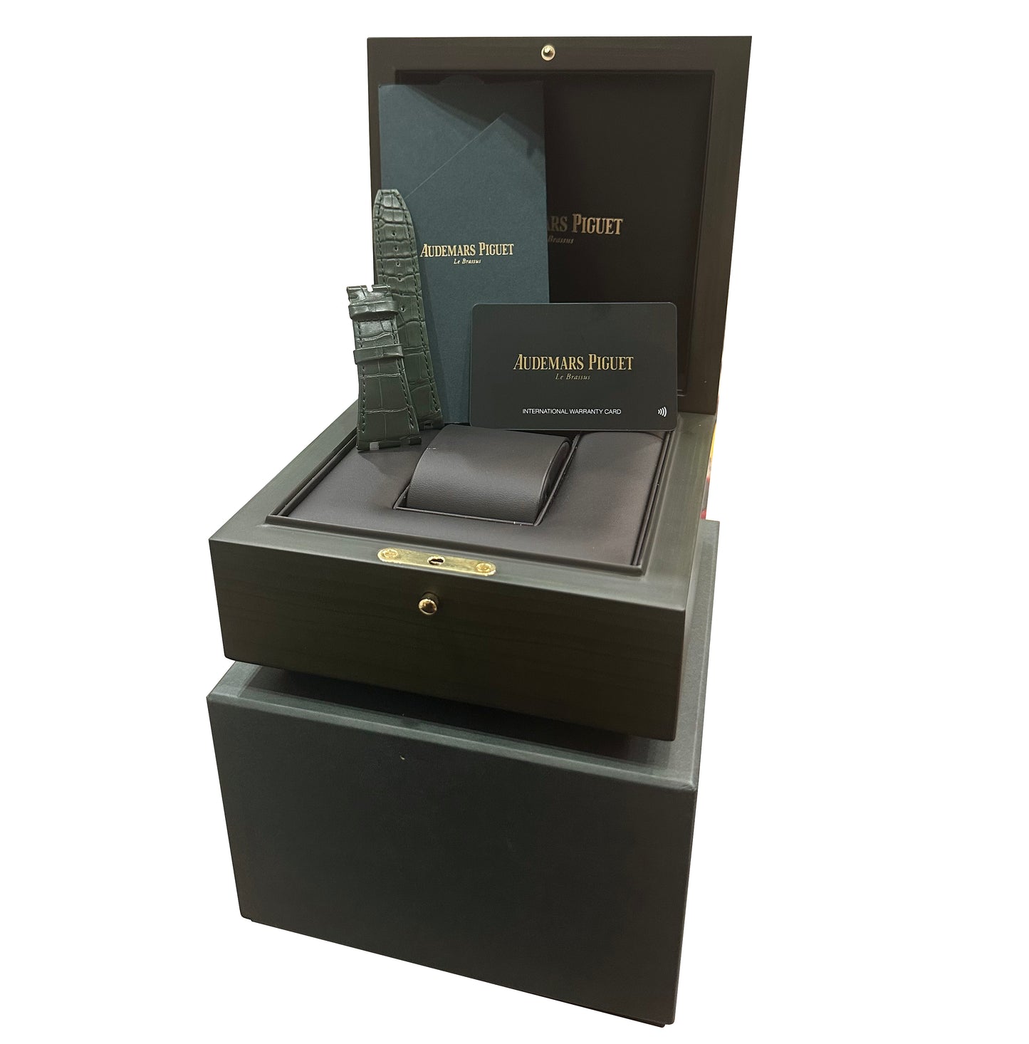 Audemars Piguet Royal Oak Chrono Green 18K Rose Gold 41mm Watch 26240OR B+P