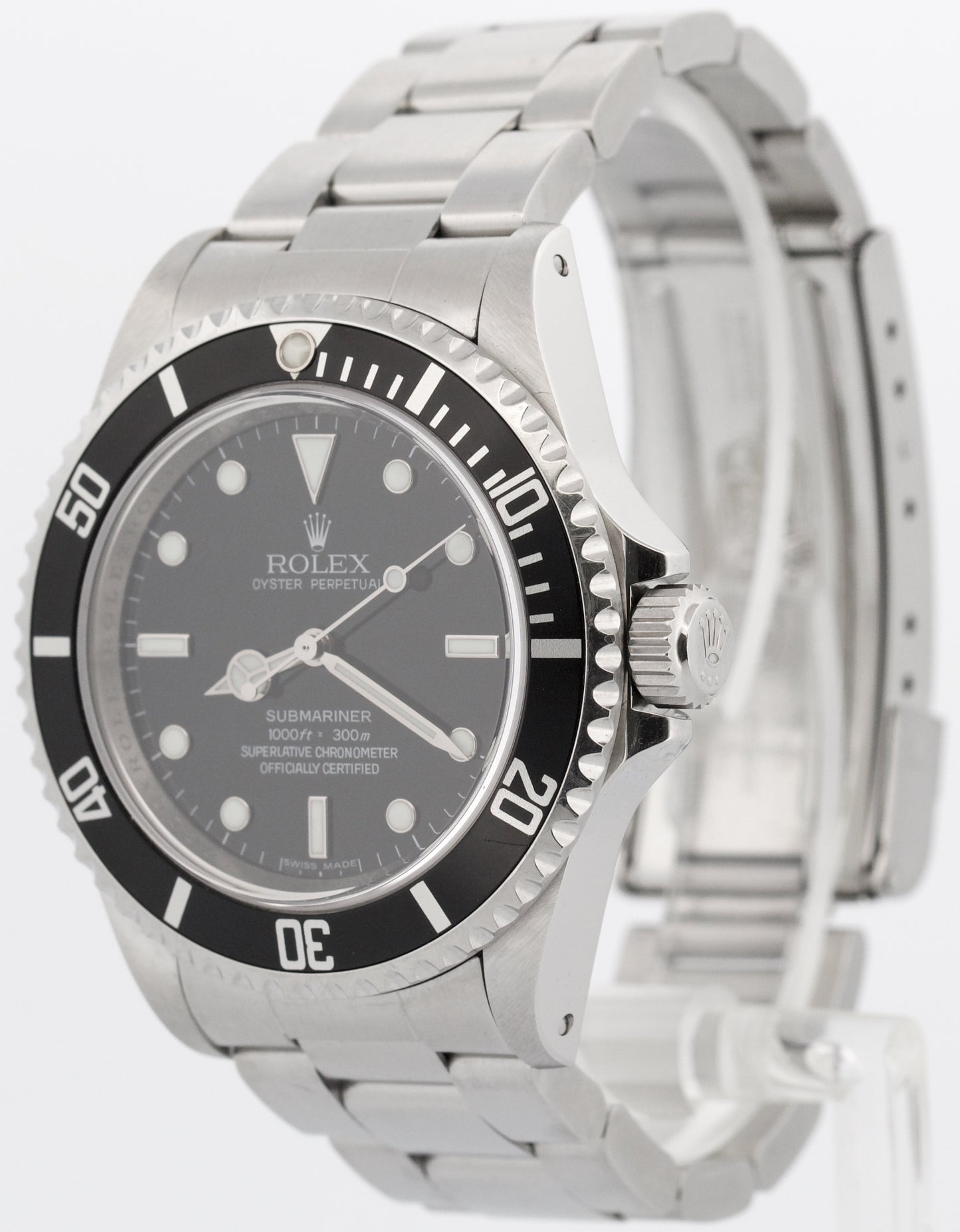 UNPOLISHED Rolex Submariner No-Date Black REHAUT Stainless Steel 40mm 14060