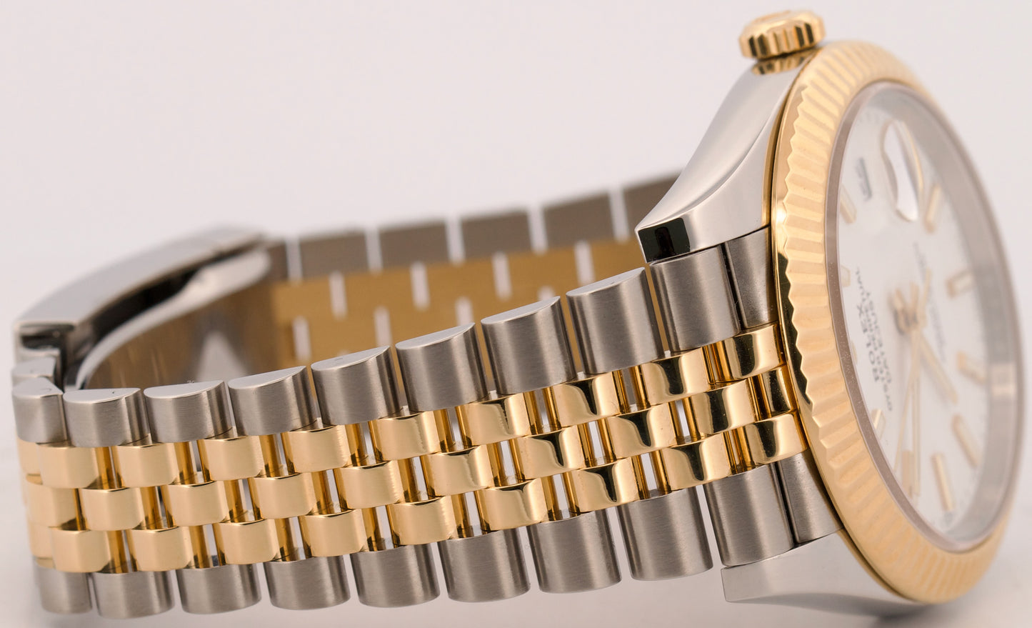 Rolex DateJust 41 WHITE 18K Yellow Gold Stainless Steel 41mm JUBILEE 126333