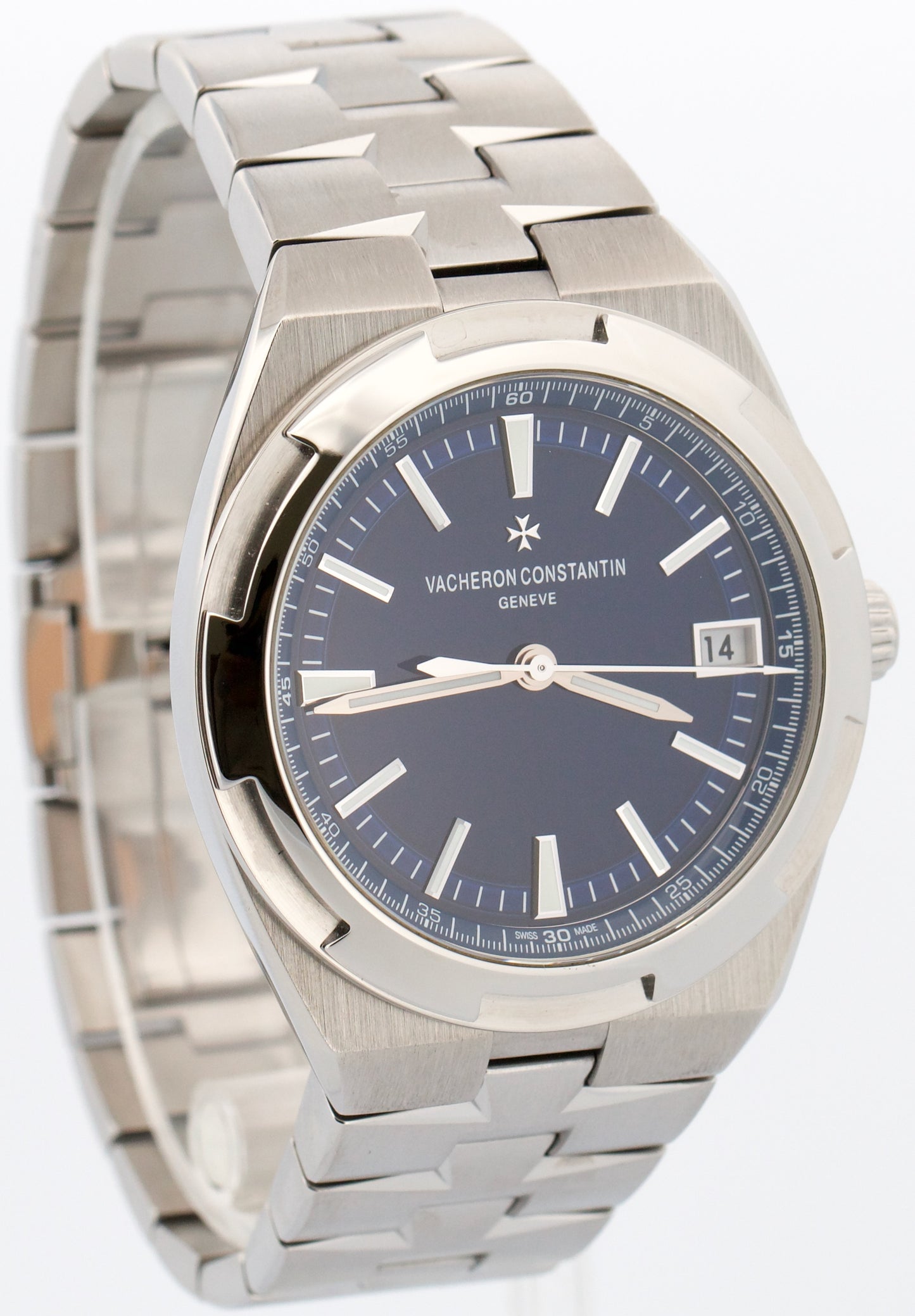 PAPERS Vacheron Constantin Overseas BLUE 41mm Stainless Steel 4500V Watch BOX