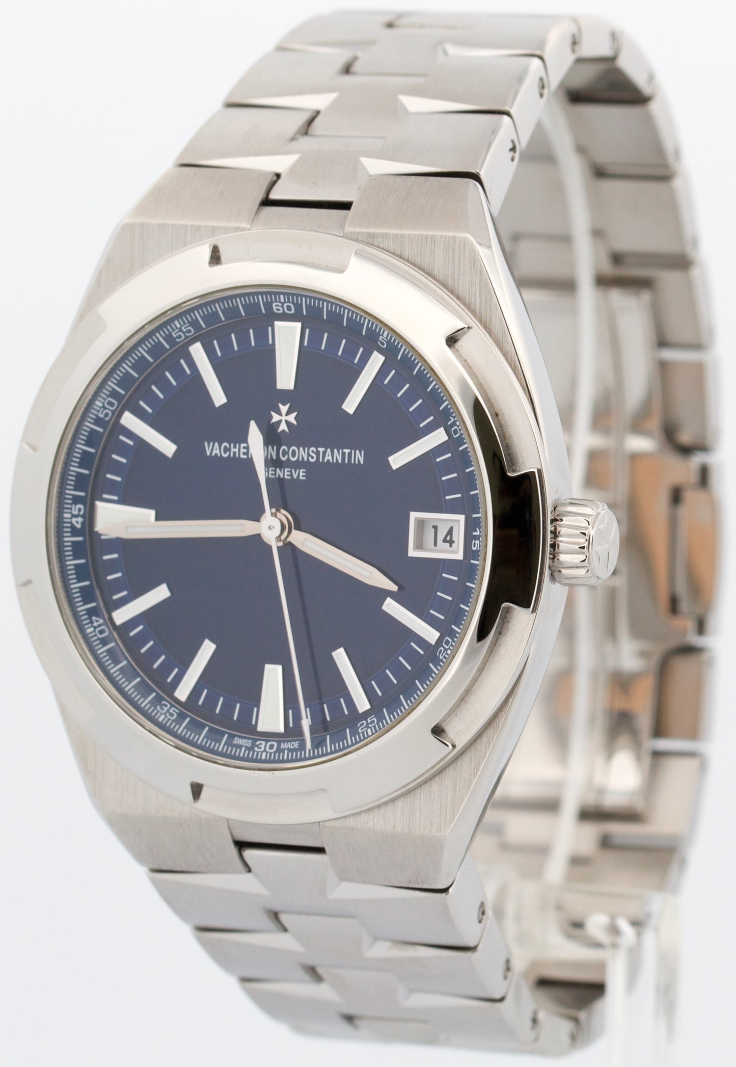 PAPERS Vacheron Constantin Overseas BLUE 41mm Stainless Steel 4500V Watch BOX