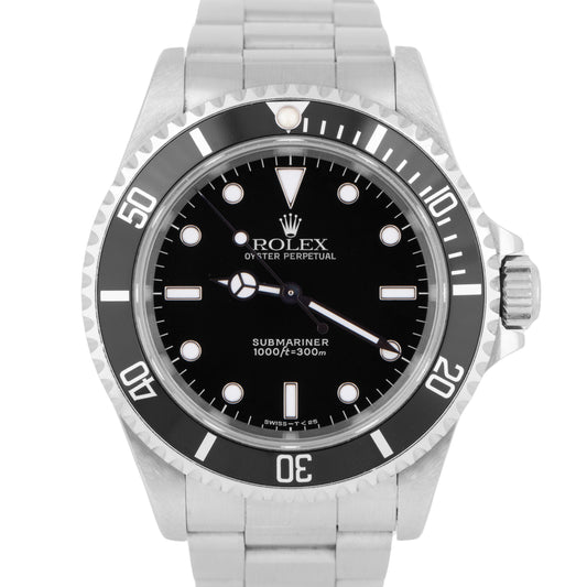 UNPOLISHED Rolex Submariner No-Date Black 40mm Stainless Steel 14060 Watch