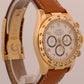 1996 PAPERS Rolex Daytona Cosmograph WHITE 18K Yellow Gold Leather 16518 BOX