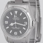 MINT RSC Rolex Explorer I Black 36mm 3-6-9 Stainless Steel Oyster Watch 14270