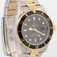 UNPOLISHED PAPERS Rolex Submariner 40mm Black NO-HOLES 18K Gold Watch 16613 BOX