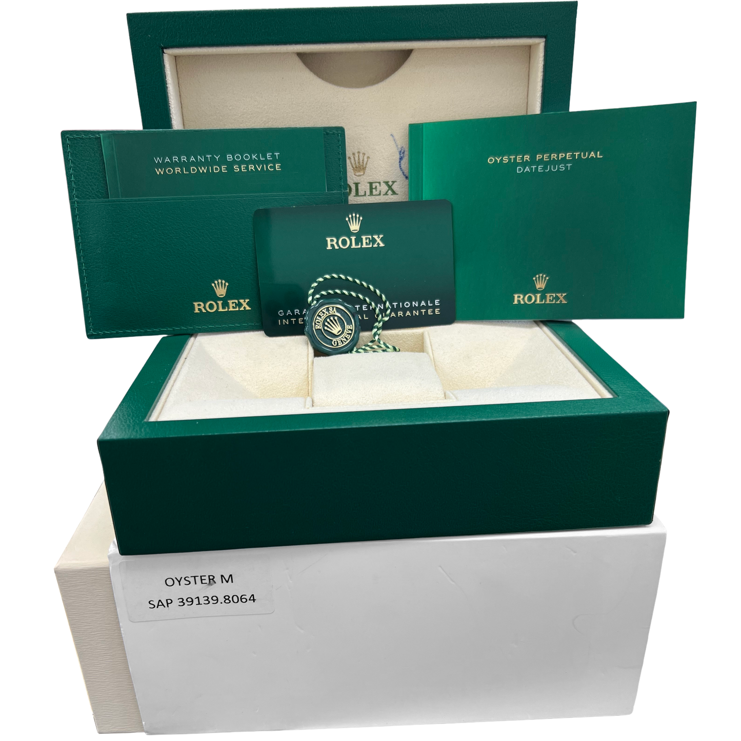 2023 PAPERS Rolex DateJust 41 MINT GREEN 18K Gold 41mm JUBILEE 126334 Watch BOX