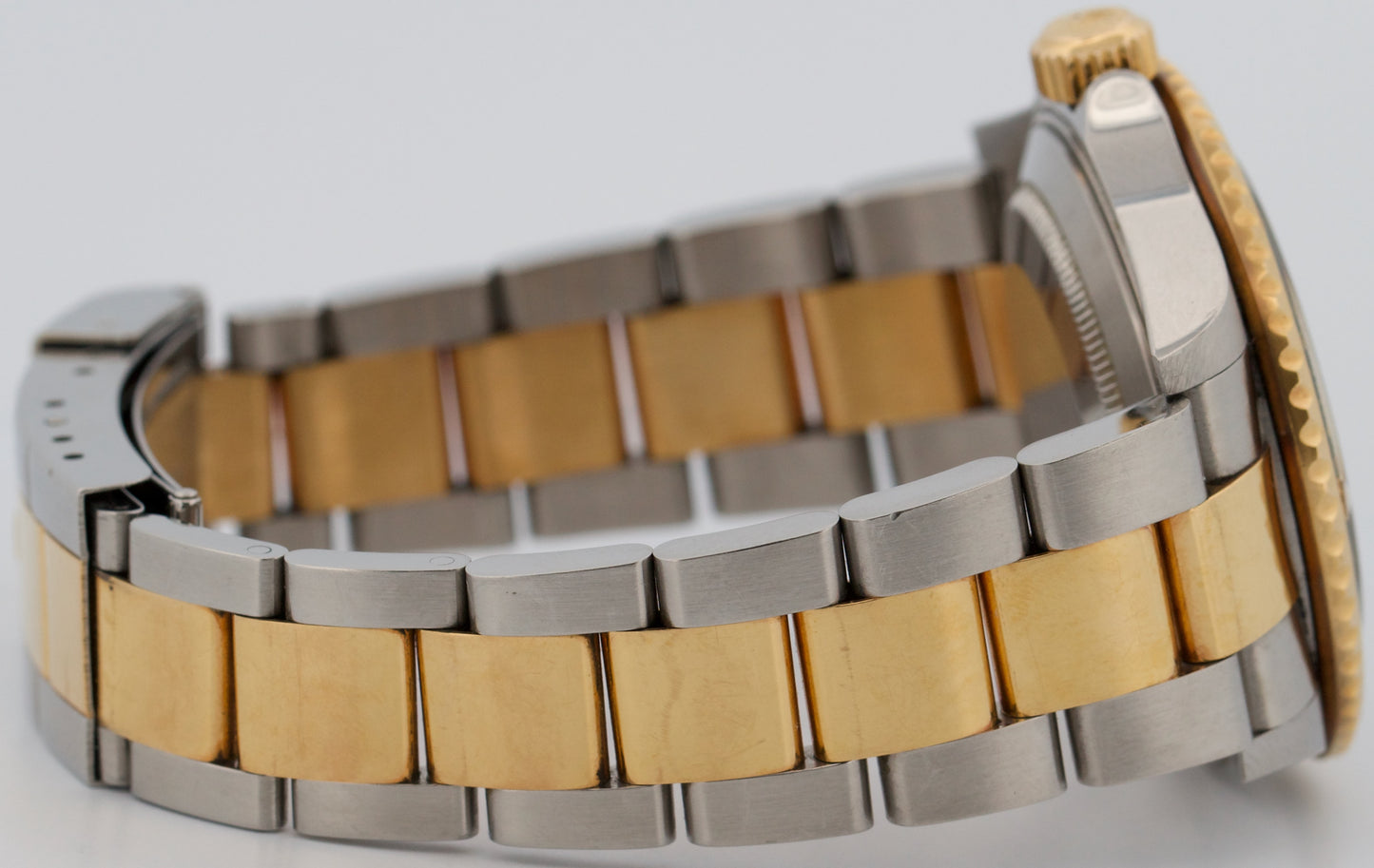 UNPOLISHED PAPERS Rolex Submariner 40mm Black NO-HOLES 18K Gold Watch 16613 BOX