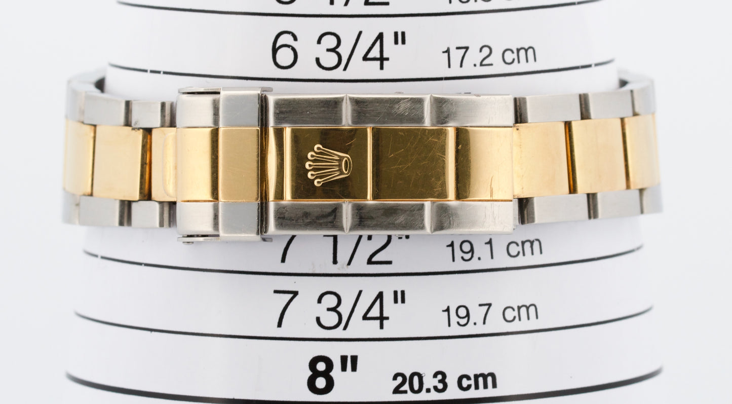 UNPOLISHED PAPERS Rolex Submariner 40mm Black NO-HOLES 18K Gold Watch 16613 BOX