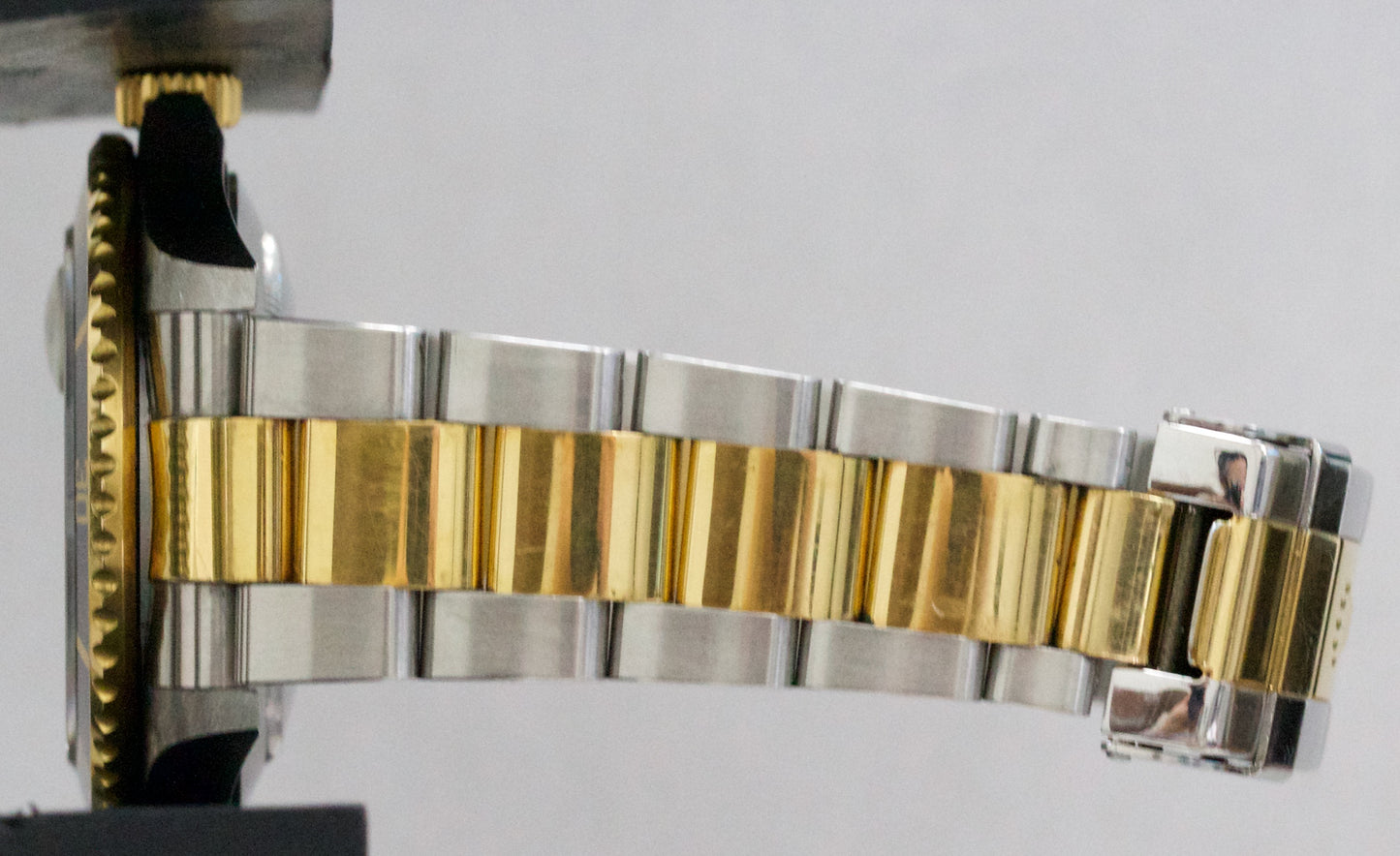 UNPOLISHED PAPERS Rolex Submariner 40mm Black NO-HOLES 18K Gold Watch 16613 BOX