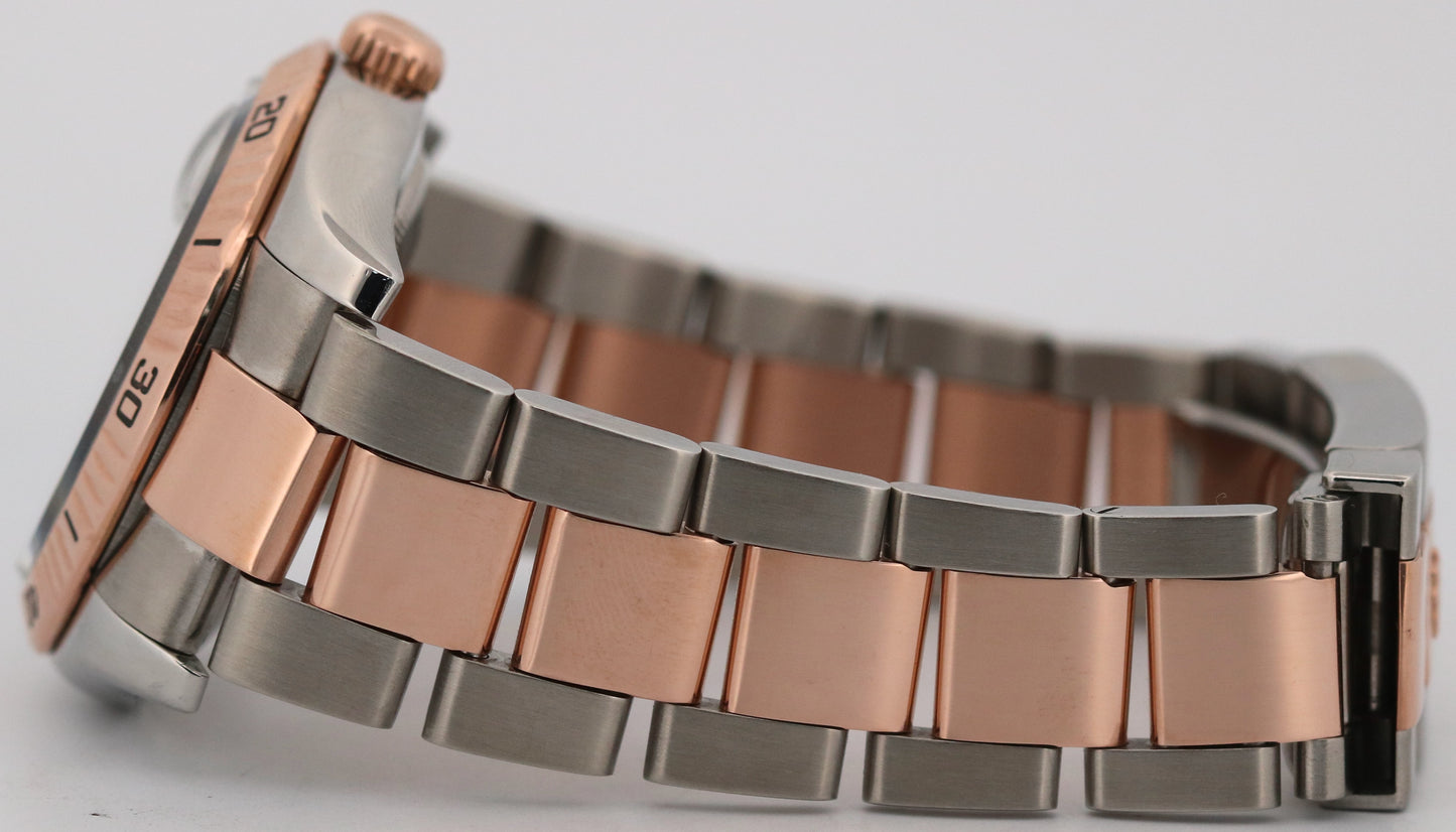 Rolex DateJust Turn-O-Graph 36mm SILVER Two-Tone 18K Rose Gold Watch 116261