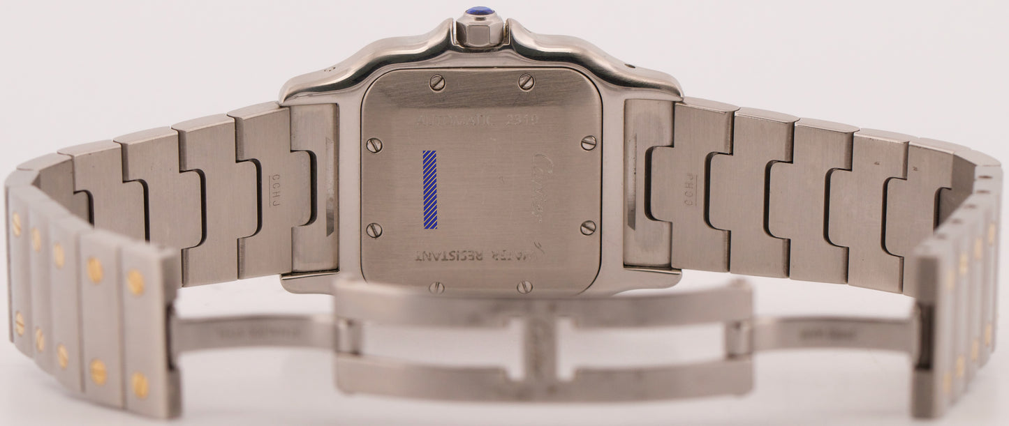 Cartier Santos Galbee 29mm SILVER GUILLOCHE 18K Steel Automatic 2319 W20058C4