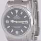 MINT Rolex Explorer I Black 36mm 3-6-9 Stainless Oyster Watch Automatic 114270