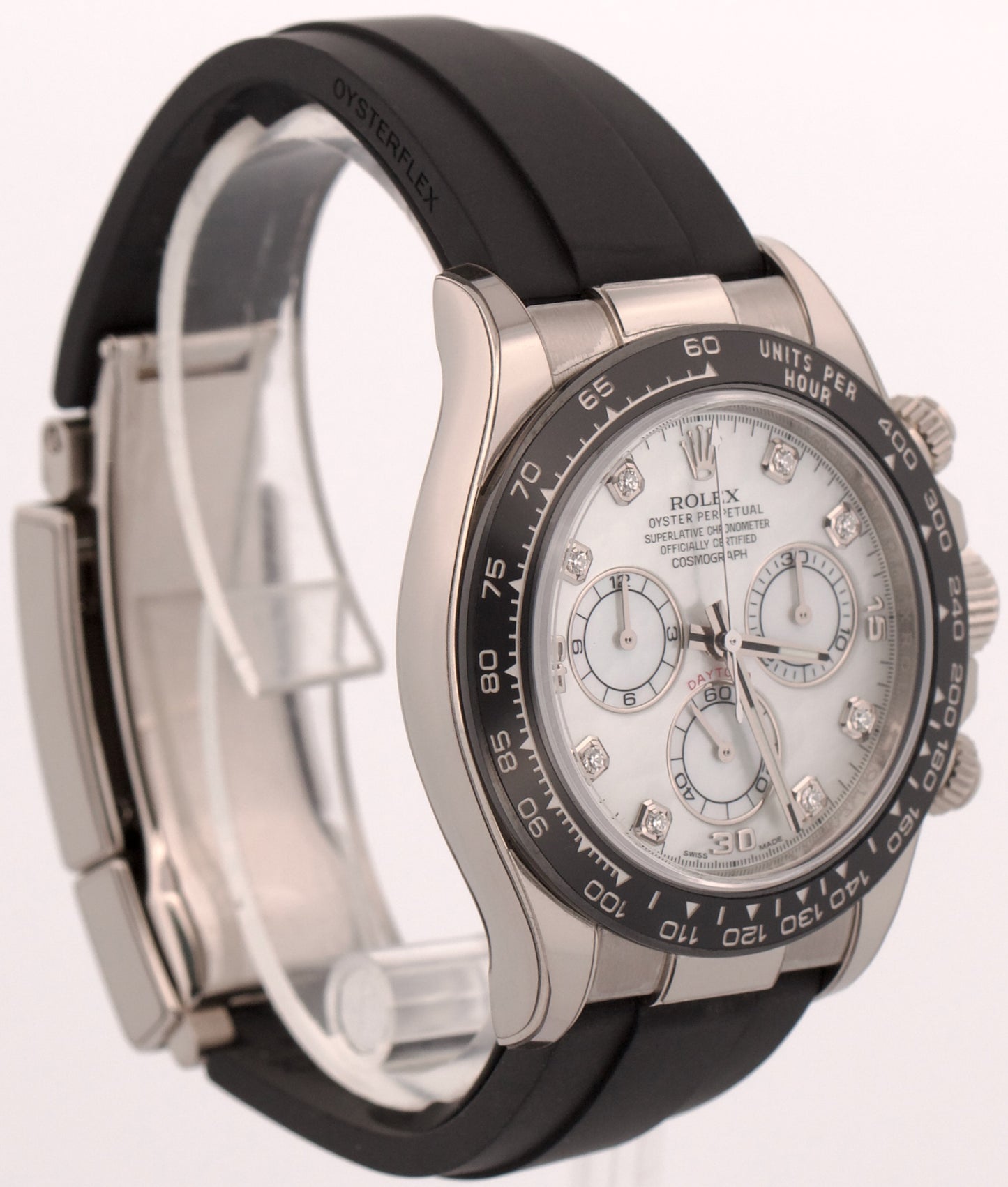 2019 PAPERS Rolex Daytona FACTORY MOP DIAMOND 18K 40mm OYSTERFLEX 116519 LN BOX