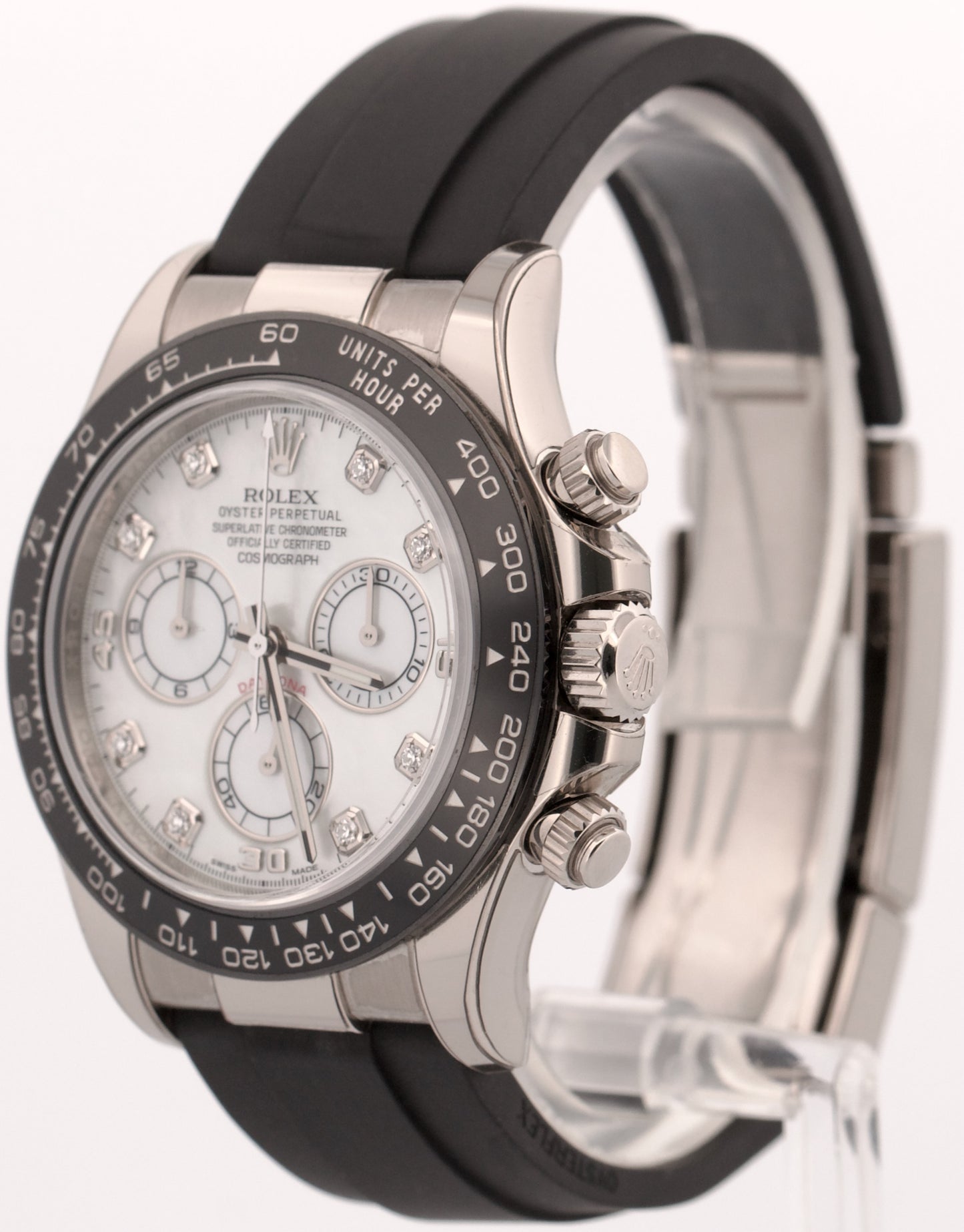 2019 PAPERS Rolex Daytona FACTORY MOP DIAMOND 18K 40mm OYSTERFLEX 116519 LN BOX
