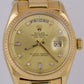 1967 Rolex Day-Date President CHAMPAGNE DIAMOND 36mm PIE-PAN 18K Gold Watch 1803