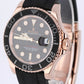 Rolex Yacht-Master 18K Everose Gold Oysterflex Black 40mm 126655 Watch