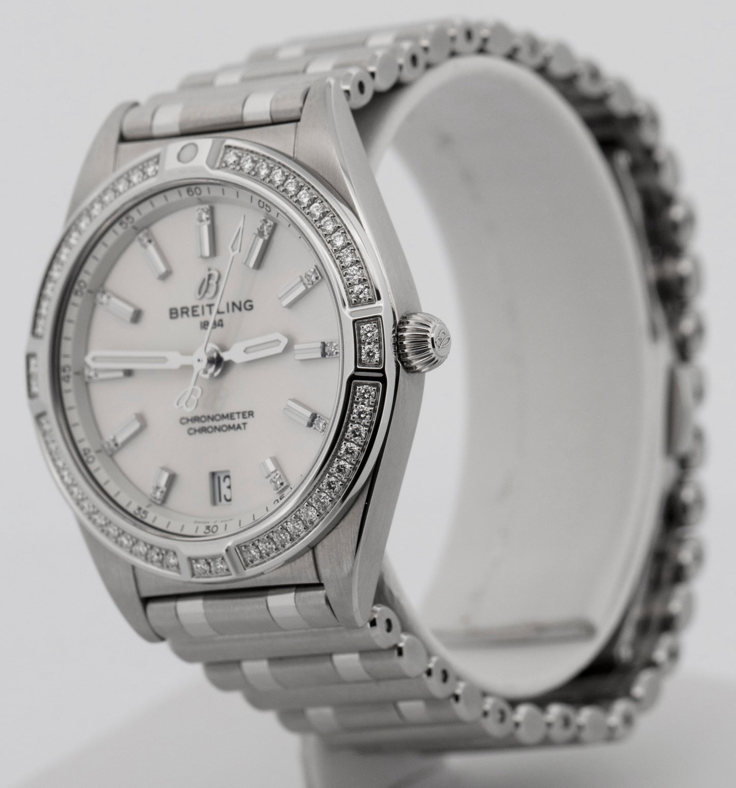 PAPERS Breitling Chronomat 32 SILVER Stainless Steel 32mm A77310 Watch BOX