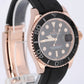 Rolex Yacht-Master 18K Everose Gold Oysterflex Black 40mm 126655 Watch