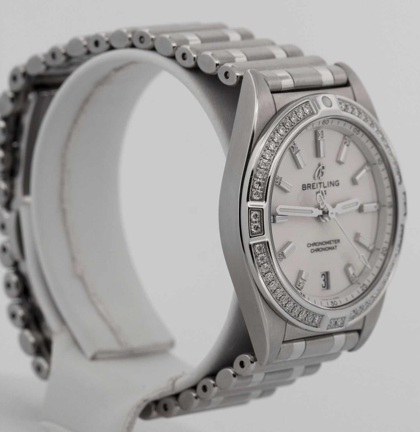 PAPERS Breitling Chronomat 32 SILVER Stainless Steel 32mm A77310 Watch BOX