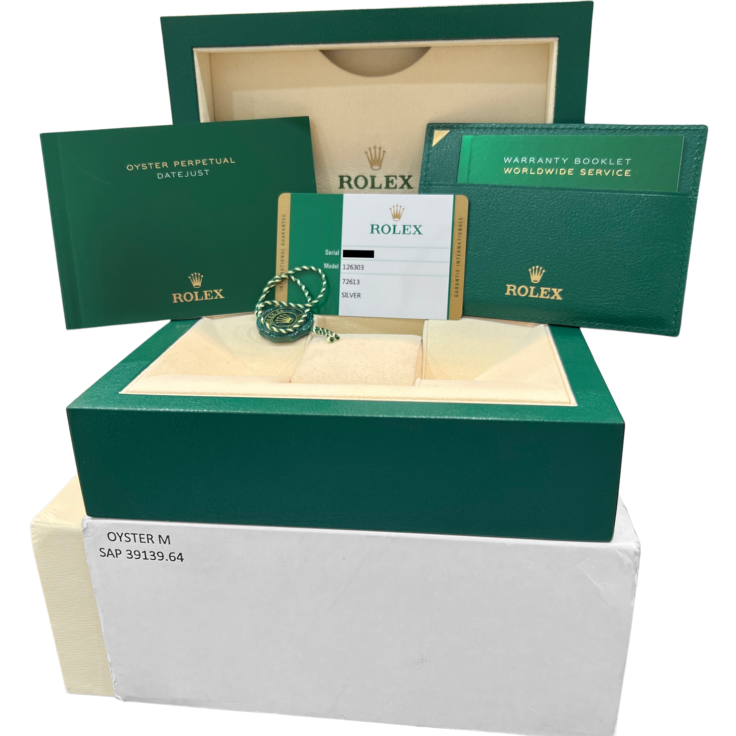 PAPERS Rolex Datejust SILVER Two-Tone 18K Yellow Gold Steel 41mm 126303 BOX