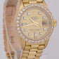 1984 Ladies Rolex DateJust President 26mm DIAMOND 18K Yellow Gold 69178 Watch