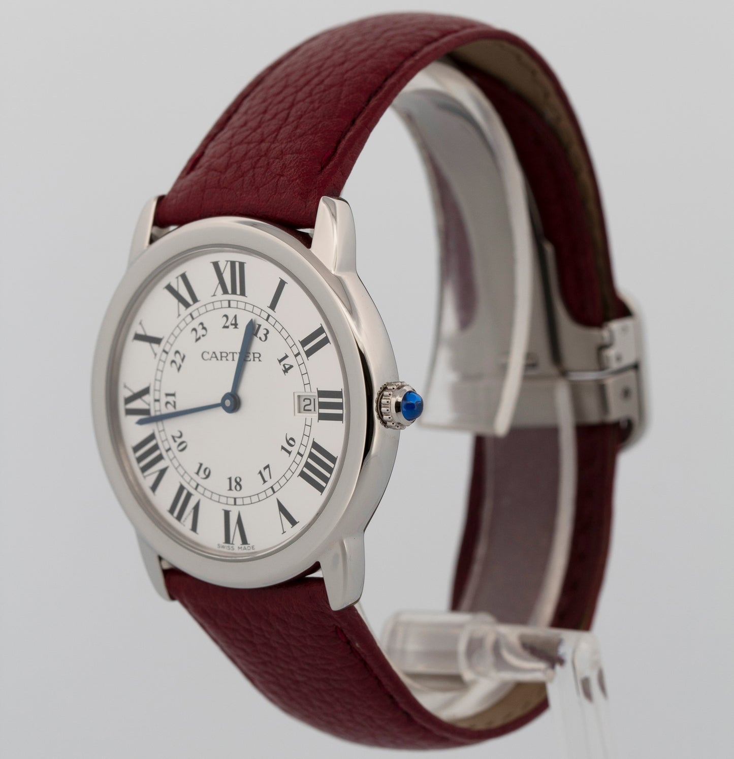 Cartier Ronde Solo SILVER Stainless Steel Quartz 36mm 3603 / WSRN0029 Watch